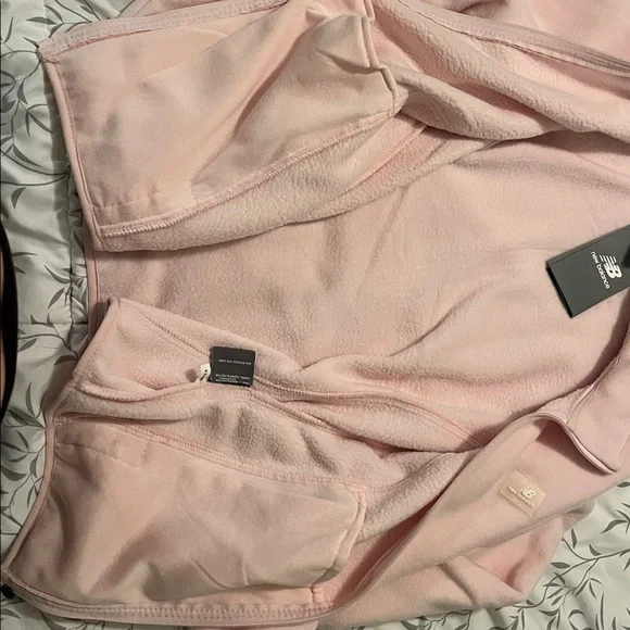 New Balance Women's Soft Pink Fleece Jacket - Picture 3 of 3
